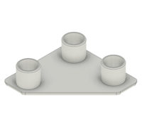 60-090-2 MODULAR SOLUTIONS POLYAMIDE PART<br>END CAP 45MM X 45MM MITER CORNER LIGHT GRAY